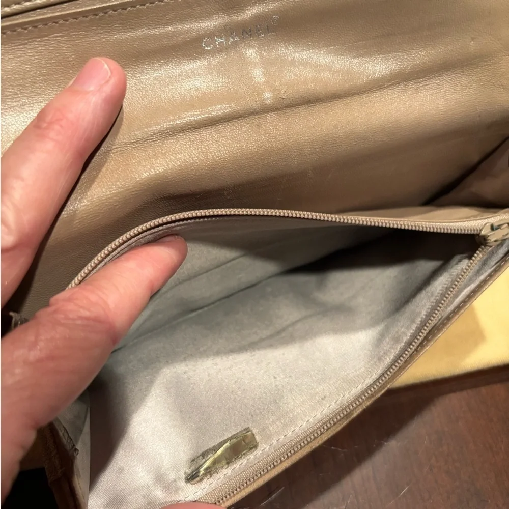 Chanel Beige Travel line Long Wallet